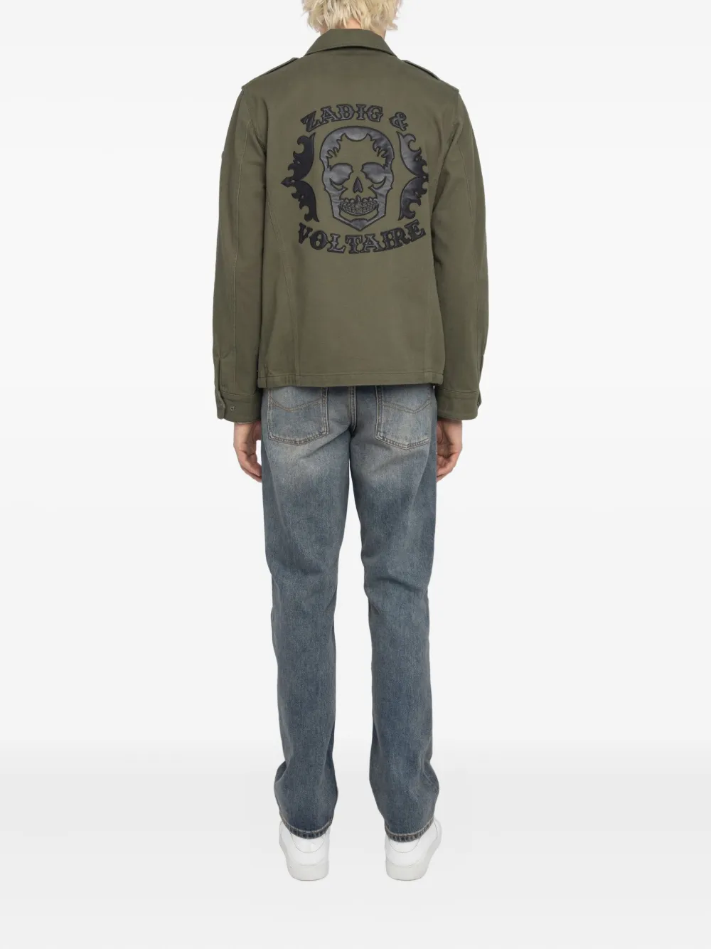 Zadig&Voltaire Kido skull-embroidered jacket Groen