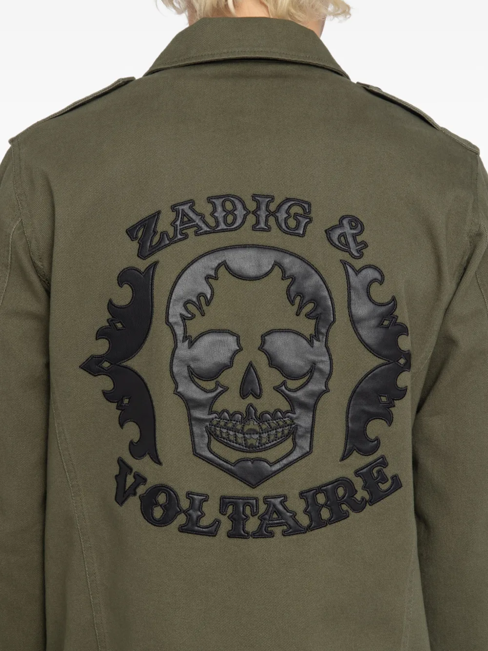 Zadig&Voltaire Kido skull-embroidered jacket Groen
