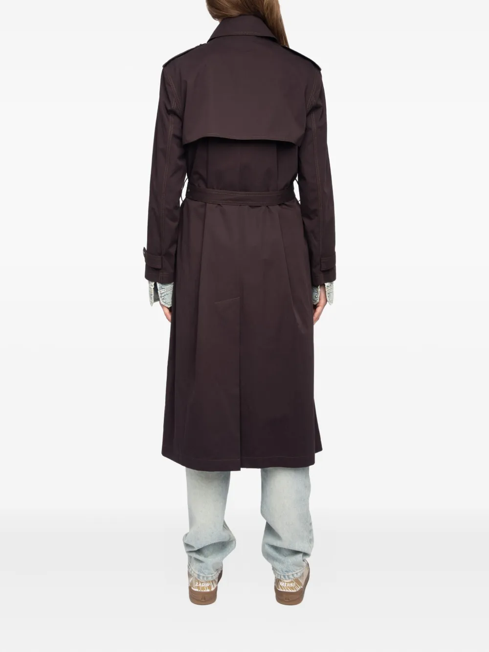 Zadig&Voltaire Kenar double-breasted belted trench coat Bruin