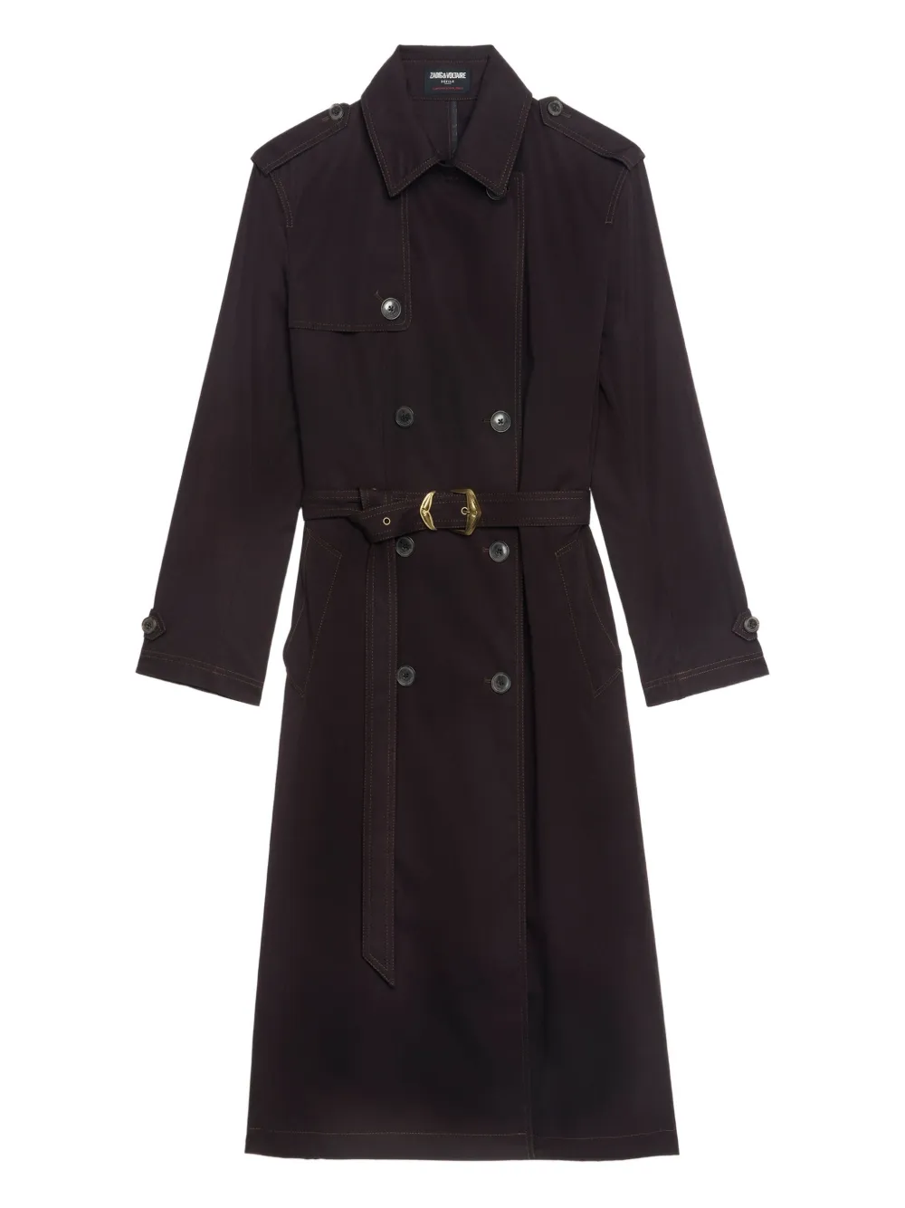Zadig&Voltaire Kenar double-breasted belted trench coat | Brown | Image 1