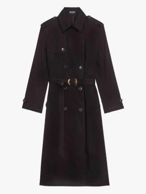 Zadig&Voltaire Kenar double-breasted belted trench coat
