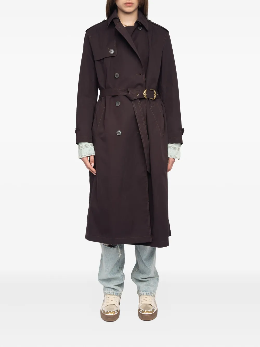 Zadig&Voltaire Kenar double-breasted belted trench coat | Double Breasted & Peacoats | Image 2