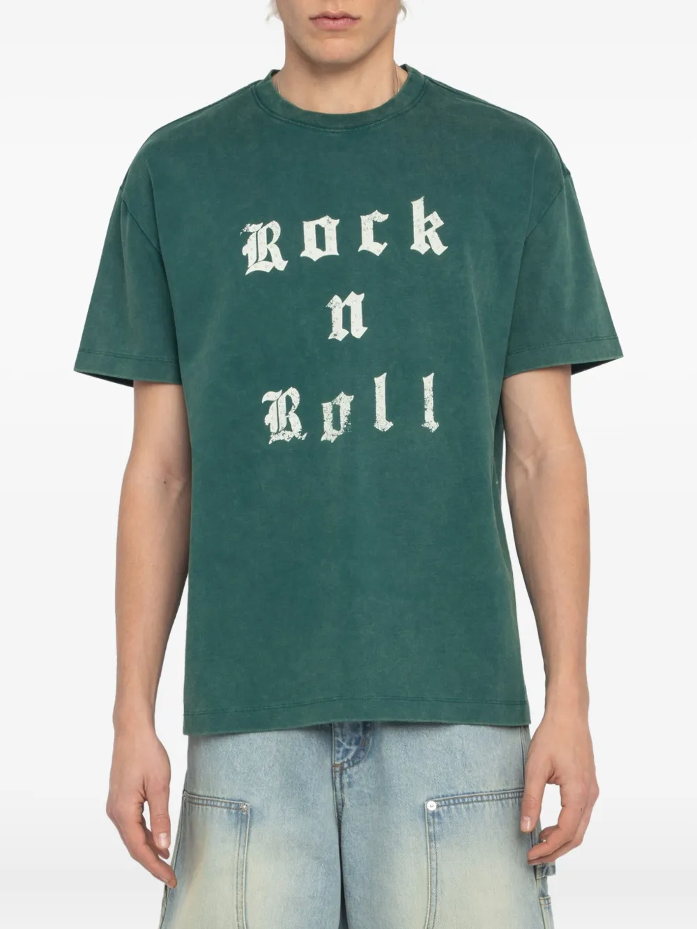 Zadig&Voltaire Teddy Rock N Roll T-shirt met studs Groen