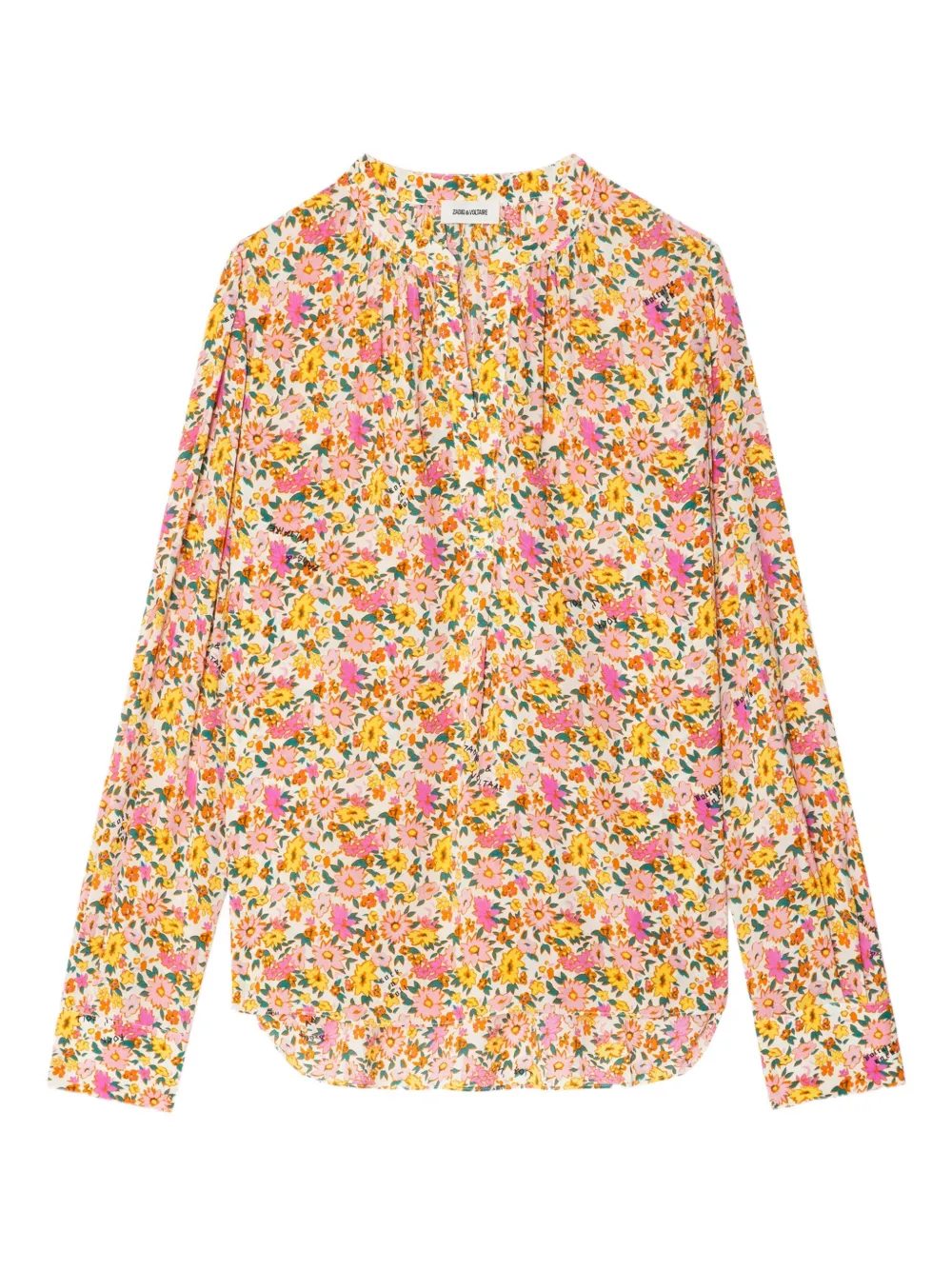 Zadig & Voltaire Tink Floral-print V-neck Tunic Top