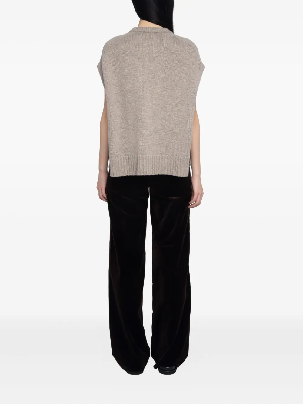 Zadig&Voltaire knitted sleeveless vest Beige