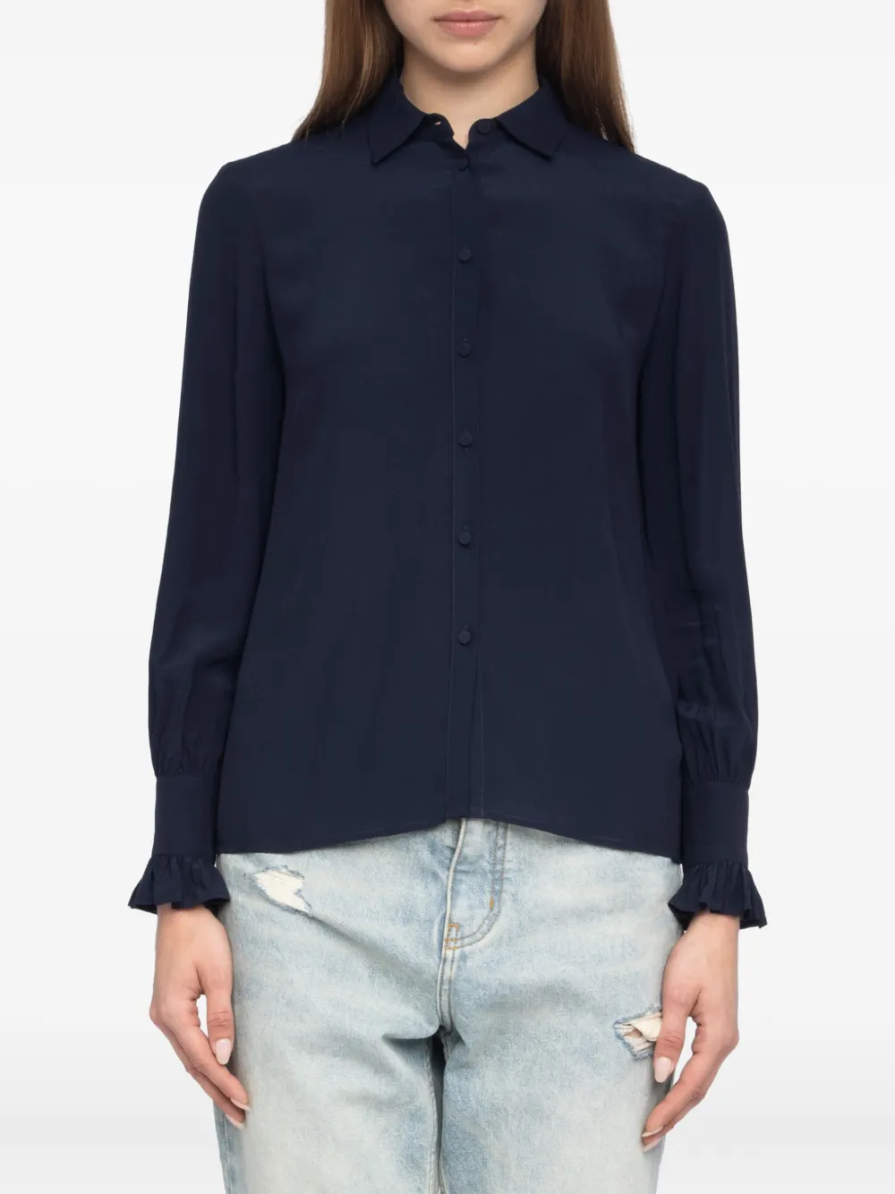 Zadig&Voltaire Blouse met ruches Blauw