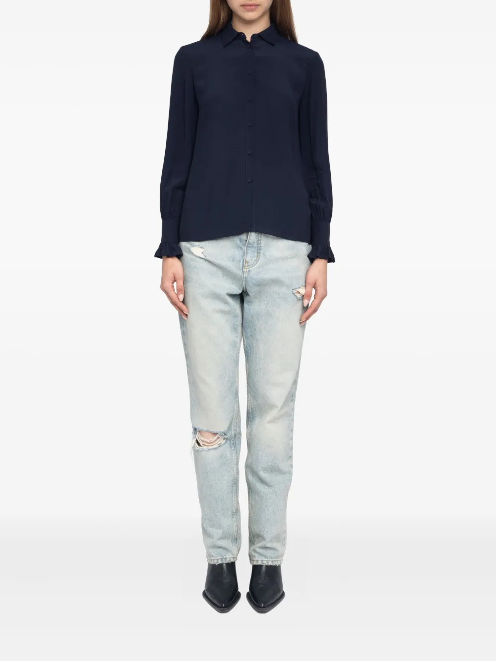 Zadig&Voltaire Blouse met ruches Blauw