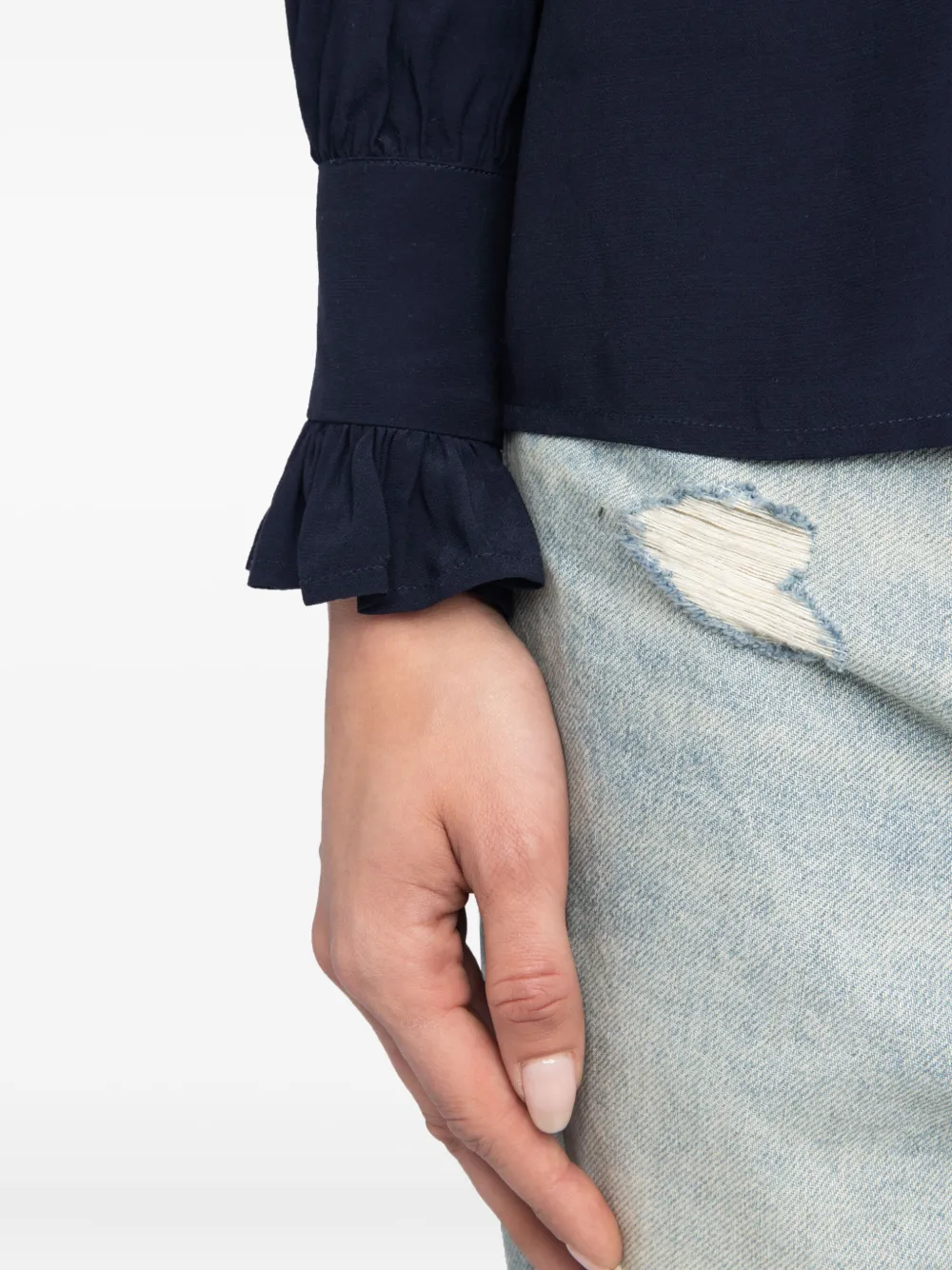 Zadig&Voltaire Blouse met ruches Blauw