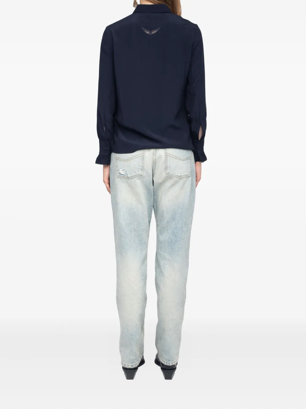 Zadig&Voltaire Blouse met ruches Blauw
