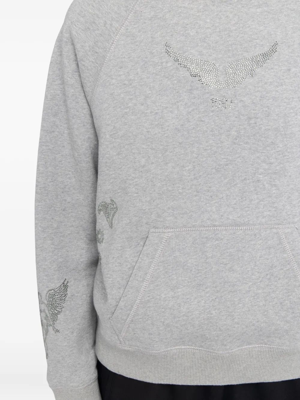 Zadig&Voltaire Georgy crystal-embellished hoodie Grijs