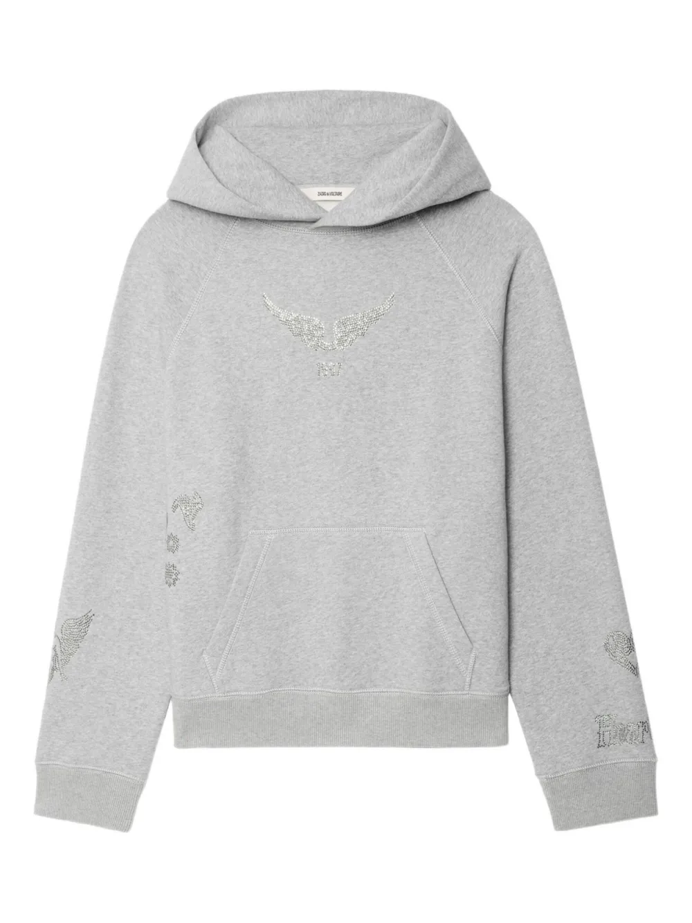 Zadig&Voltaire Georgy crystal-embellished hoodie Grijs