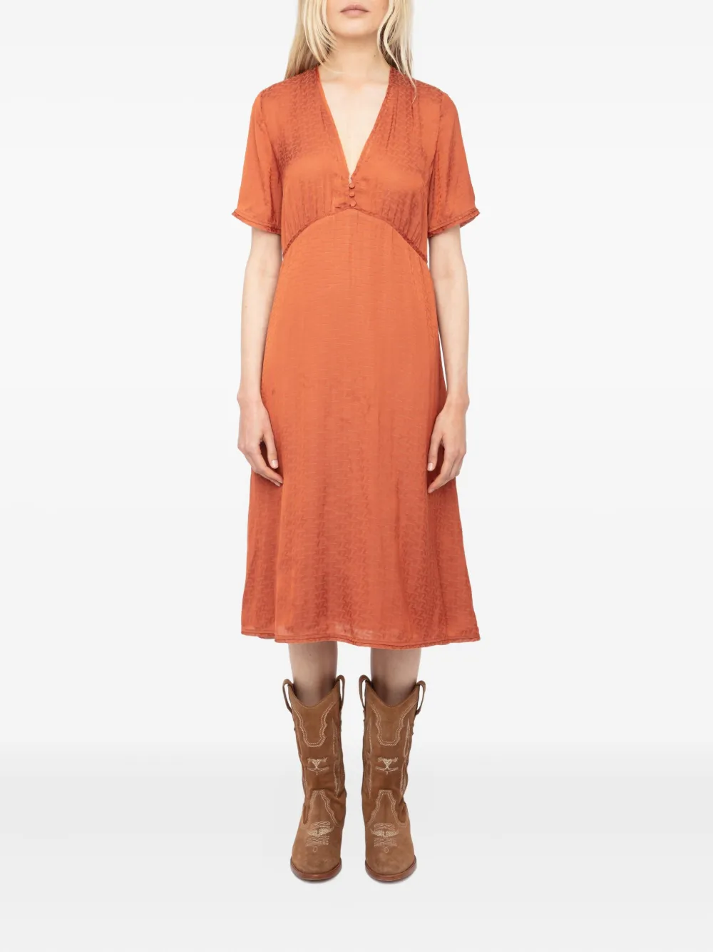 Zadig&Voltaire Rhodral midi dress - Oranje