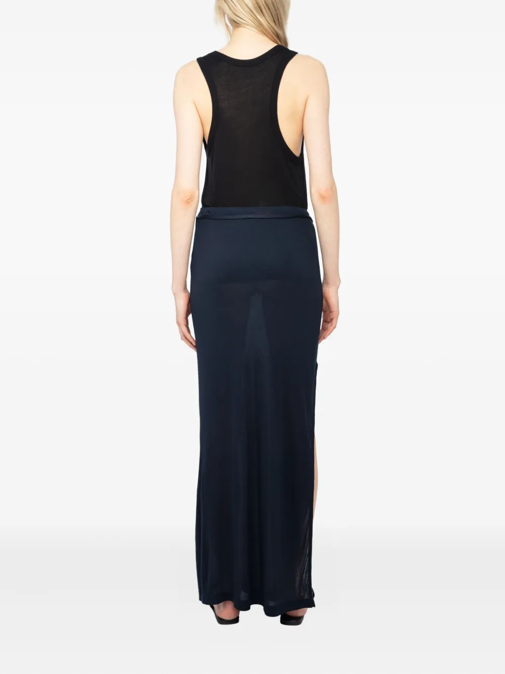 Zadig&Voltaire Maxi-rok met zijsplit Blauw