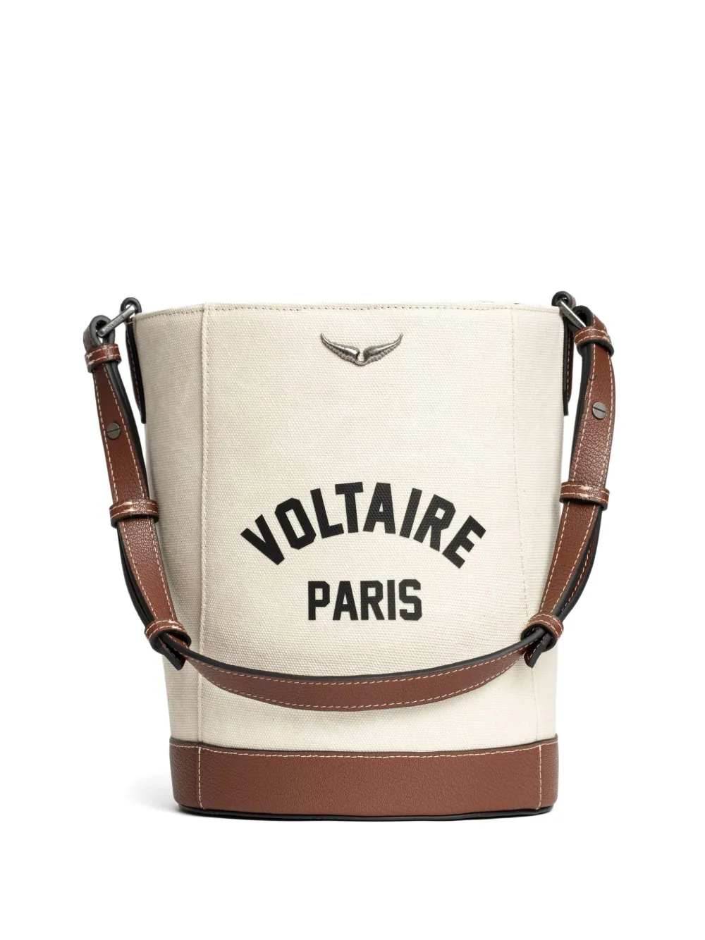 ZADIG & VOLTAIRE LOGO-PRINT BUCKET BAG