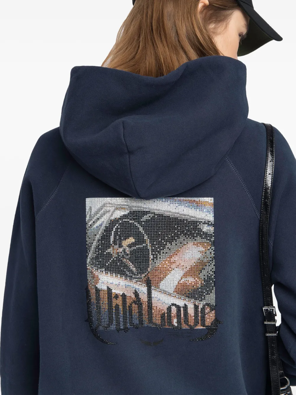 Zadig&Voltaire Georgy rhinestone-embellished hoodie Blauw