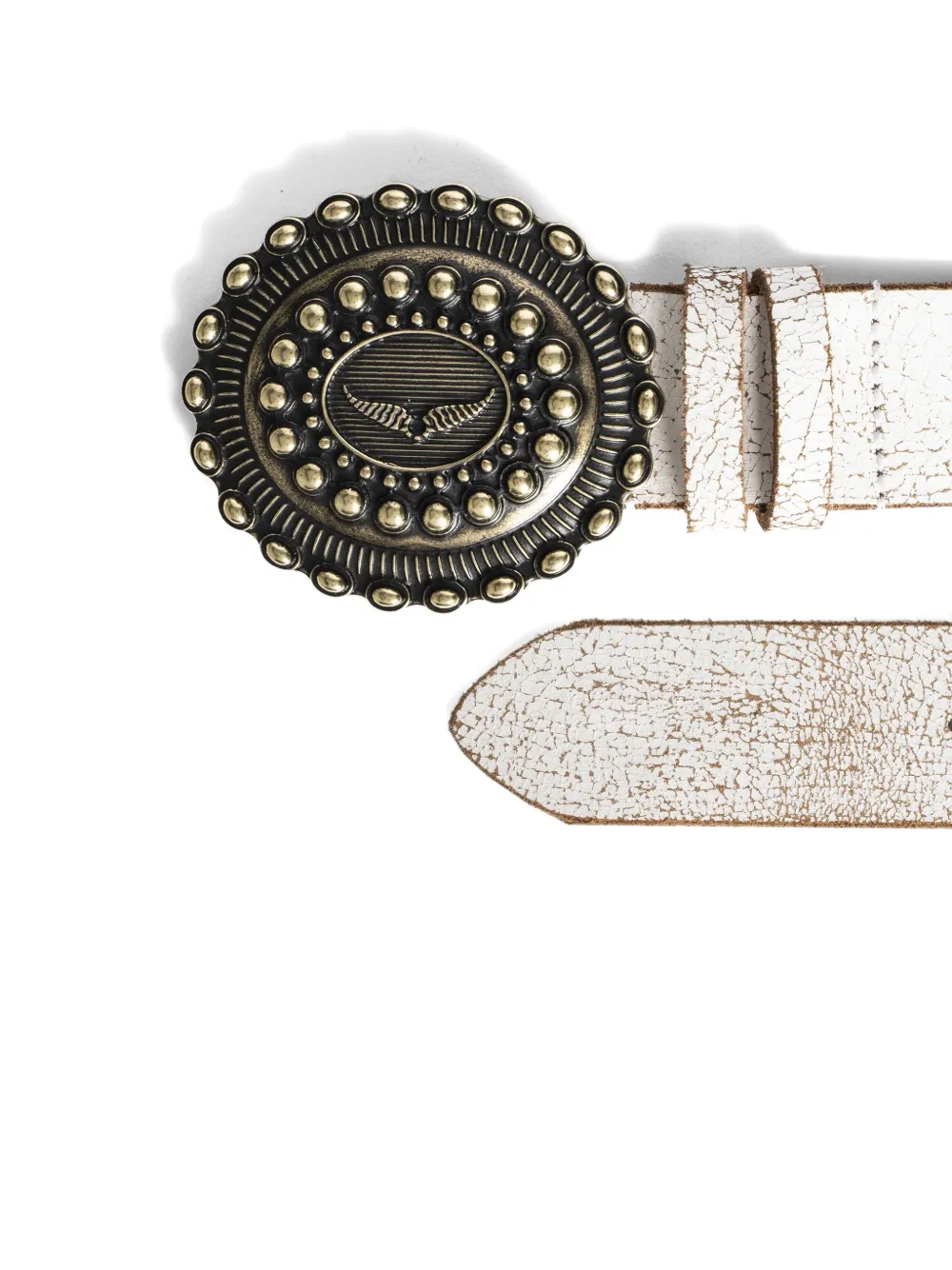 Zadig&Voltaire Leren riem WHITE