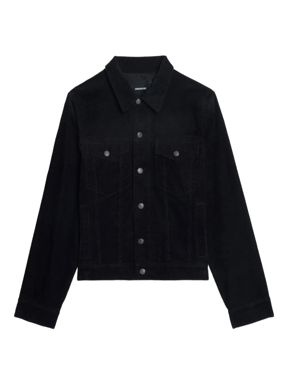 Zadig&Voltaire Bases corduroy button-fastening jacket Zwart
