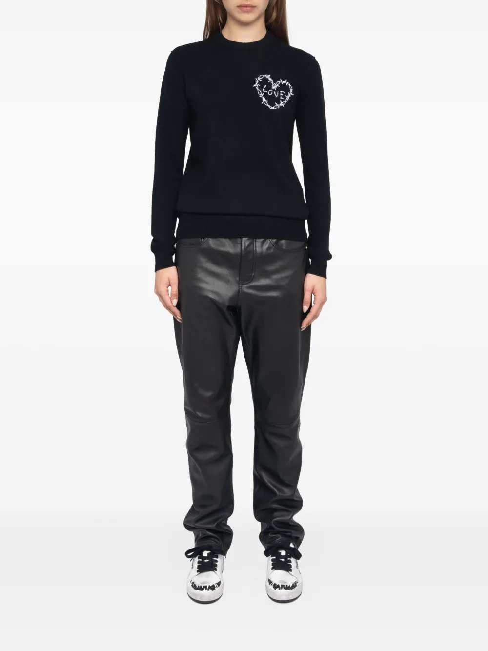 Zadig&Voltaire Trui met hartdetail Zwart