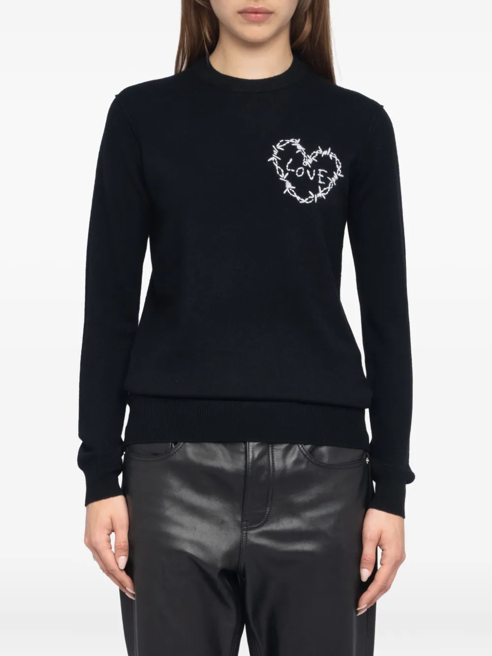 Zadig&Voltaire Trui met hartdetail Zwart