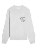 Zadig&Voltaire Kennedy heart barbed-wire detail sweater - Grey