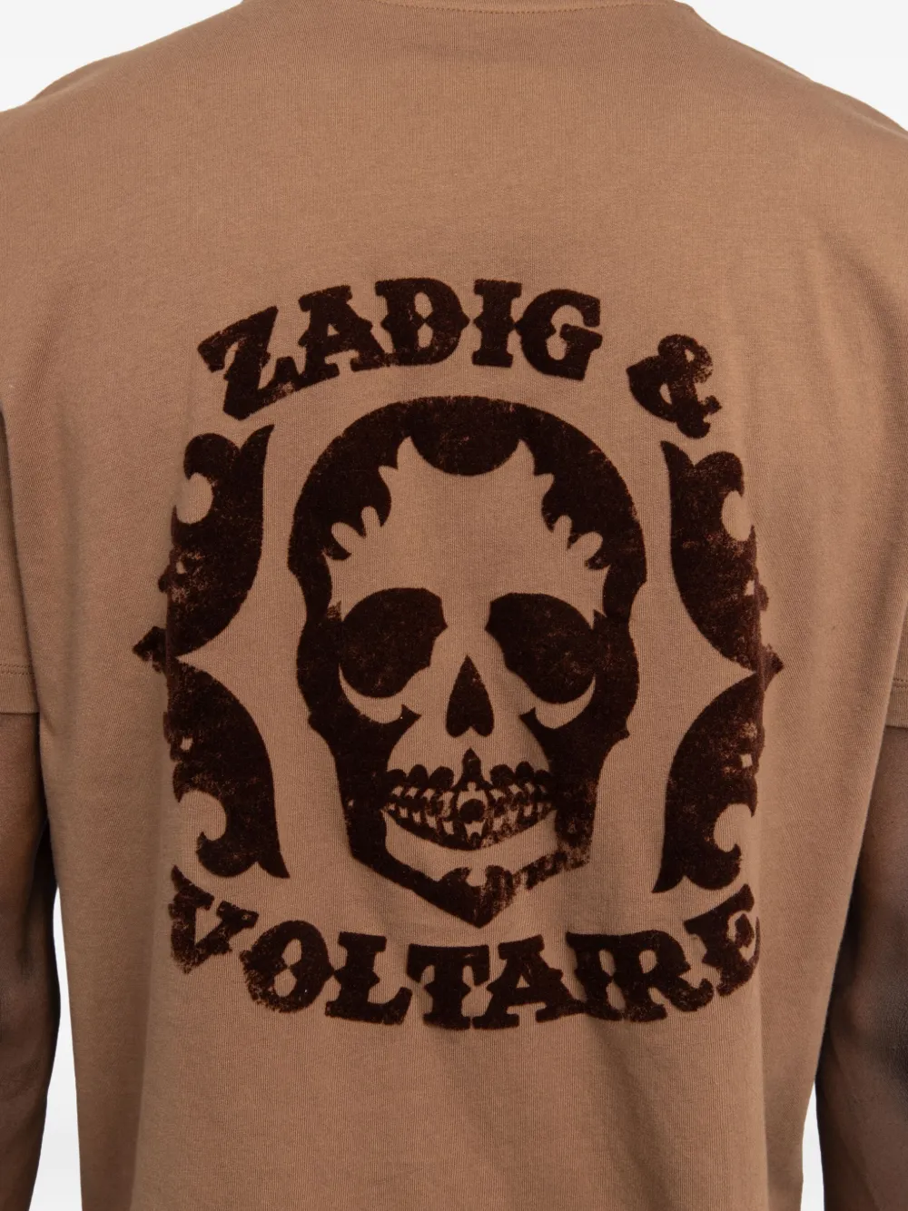 Zadig&Voltaire Tommy katoenen T-shirt met doodskopprint Bruin