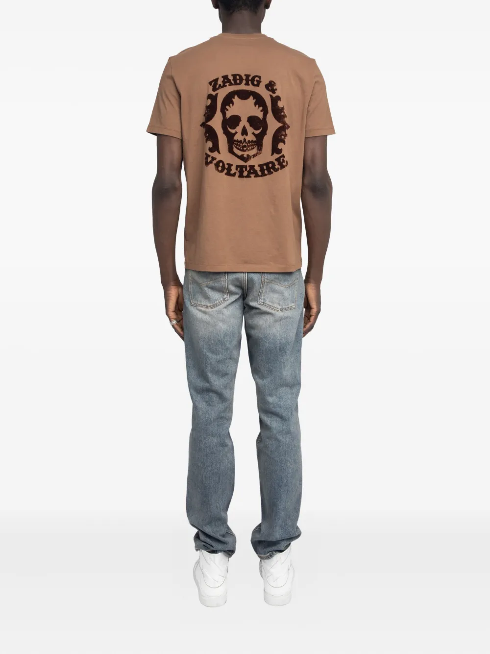 Zadig&Voltaire Tommy katoenen T-shirt met doodskopprint Bruin