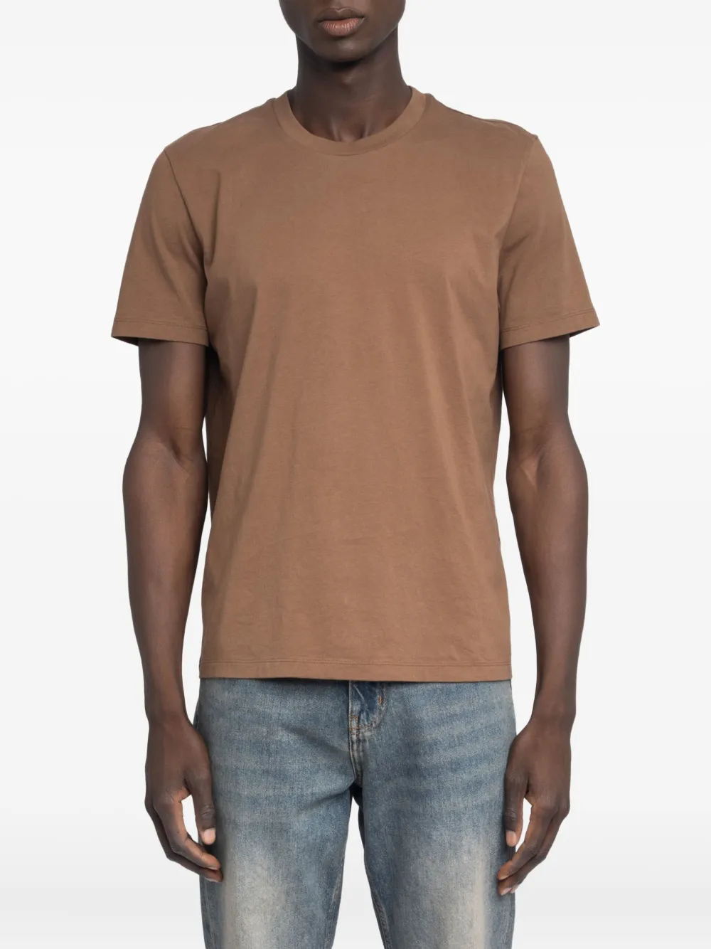 Zadig&Voltaire Tommy katoenen T-shirt met doodskopprint Bruin