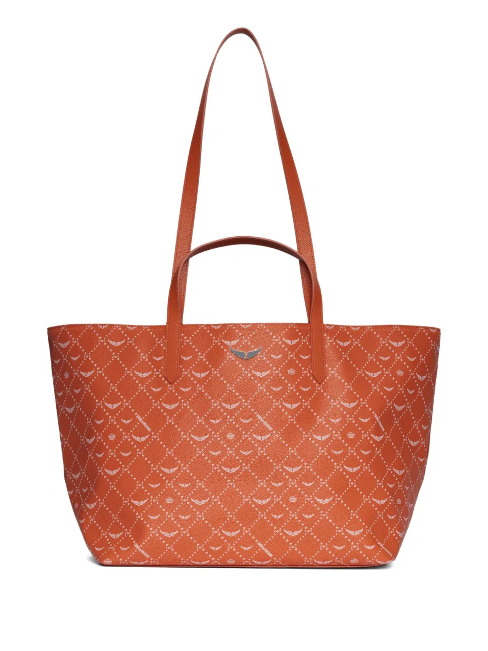 Zadig&Voltaire Z XL leren shopper met print Oranje