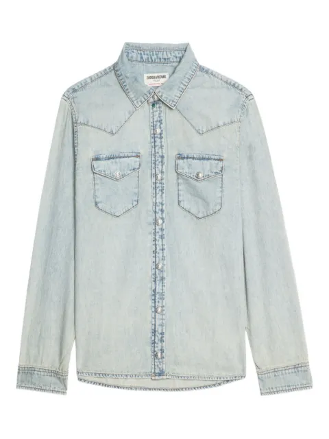 Zadig&Voltaire Saby stud-embellished denim shirt