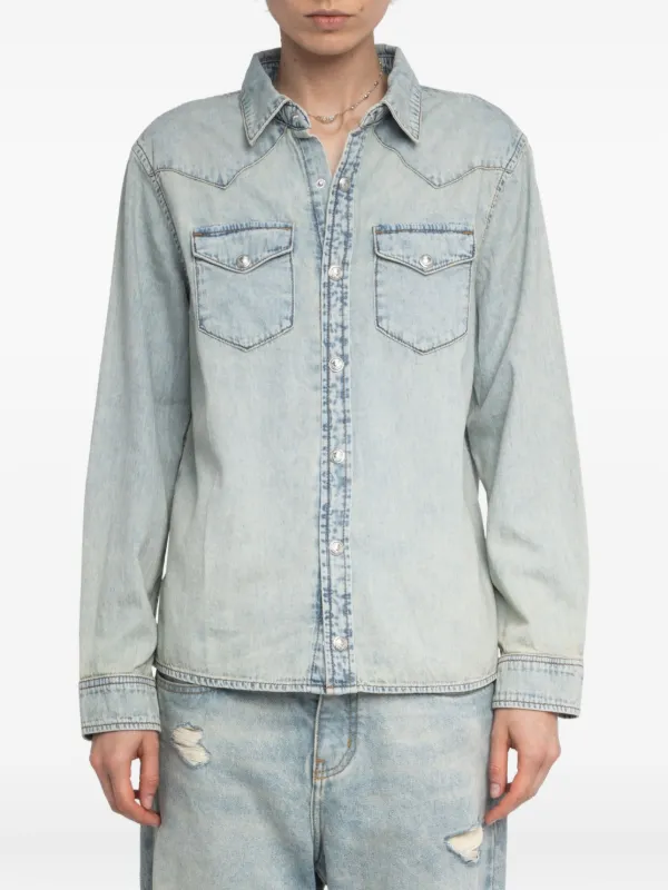 Zadig&Voltaire Saby スタッズ デニムシャツ | ブルー | FARFETCH JP