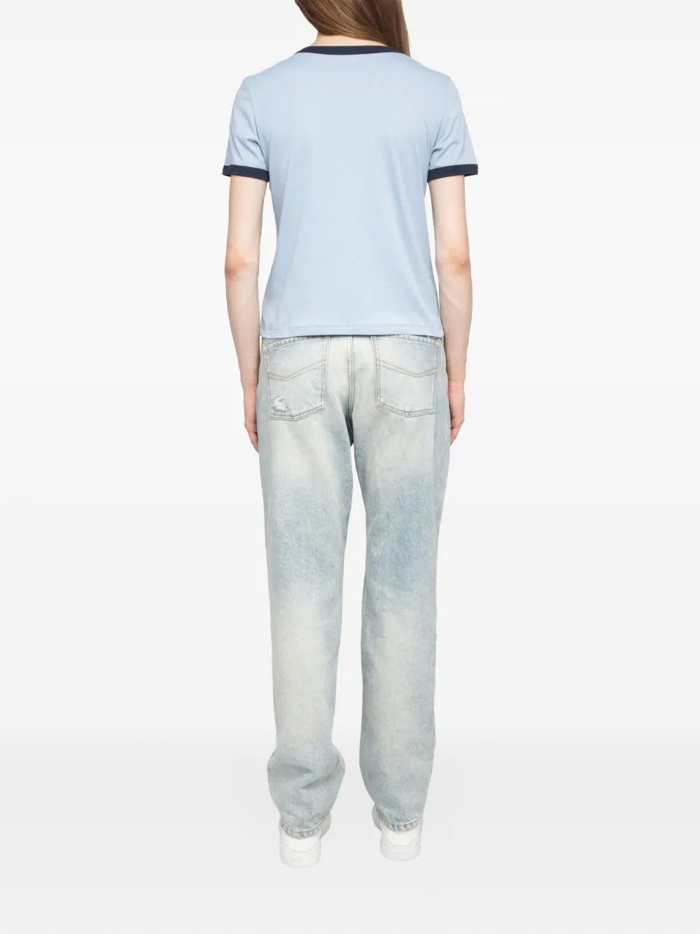 Zadig&Voltaire Woos T-shirt verfraaid met stras Blauw