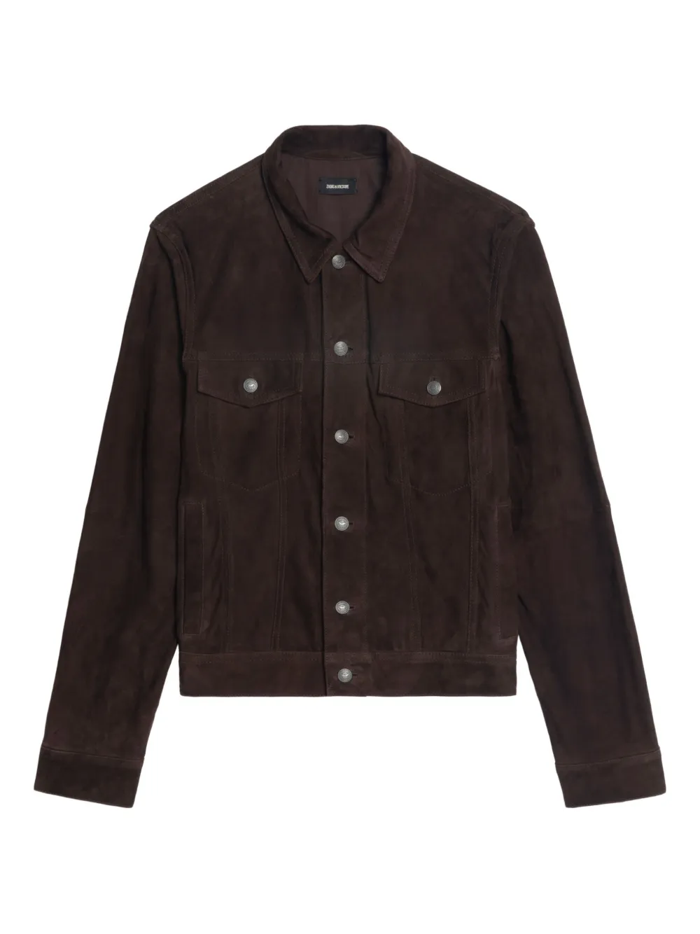 Zadig&Voltaire Bases suède jack met knoopsluiting Bruin