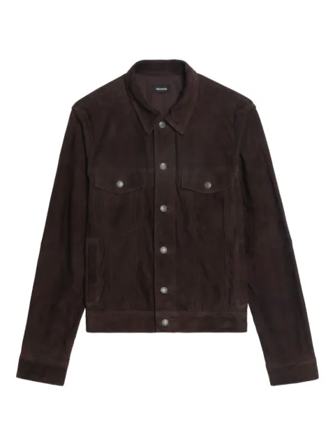 Zadig&Voltaire Bases button-fastening suede jacket