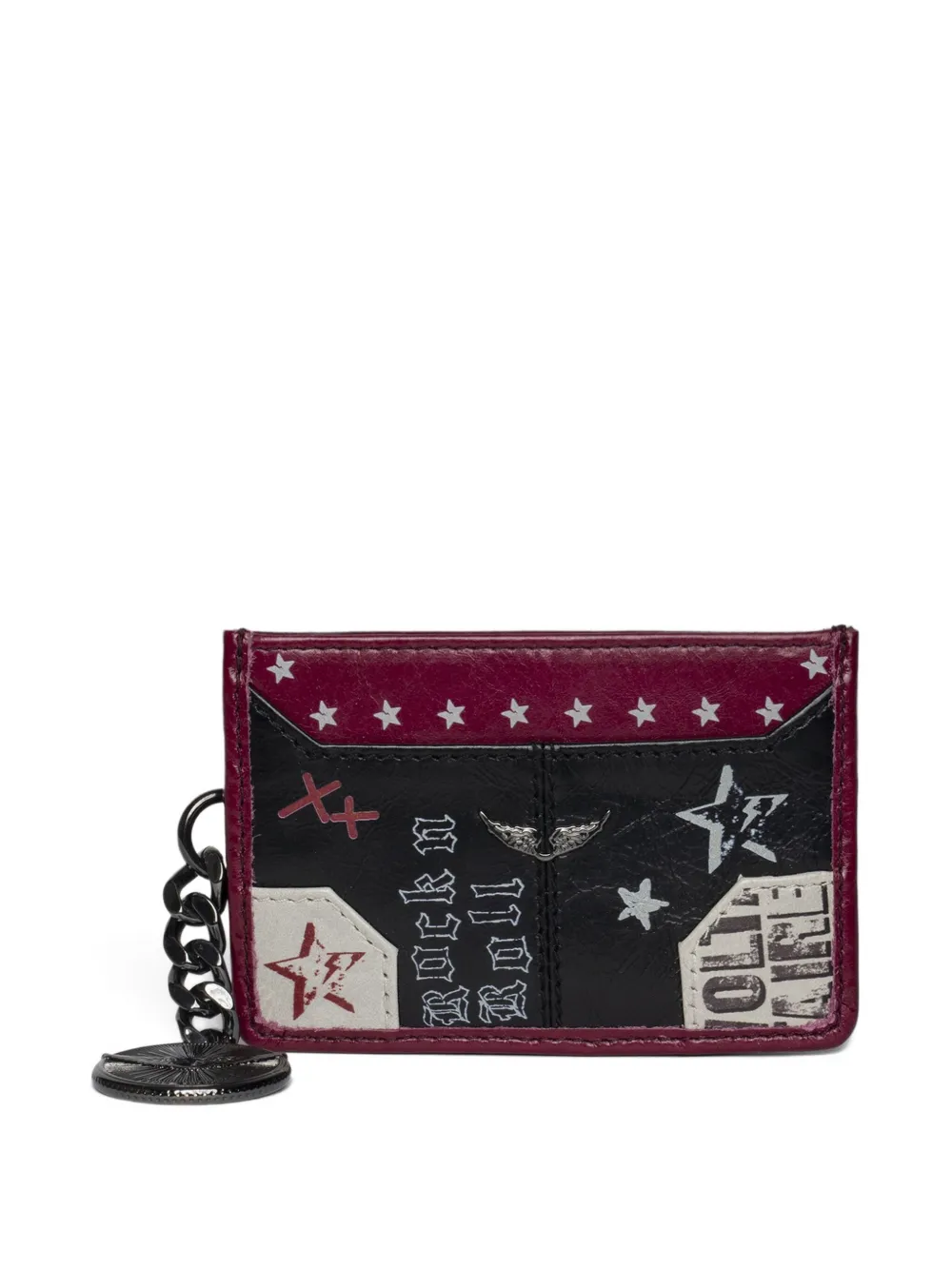 Zadig&Voltaire Sunny Pass Punk pasjeshouder Zwart