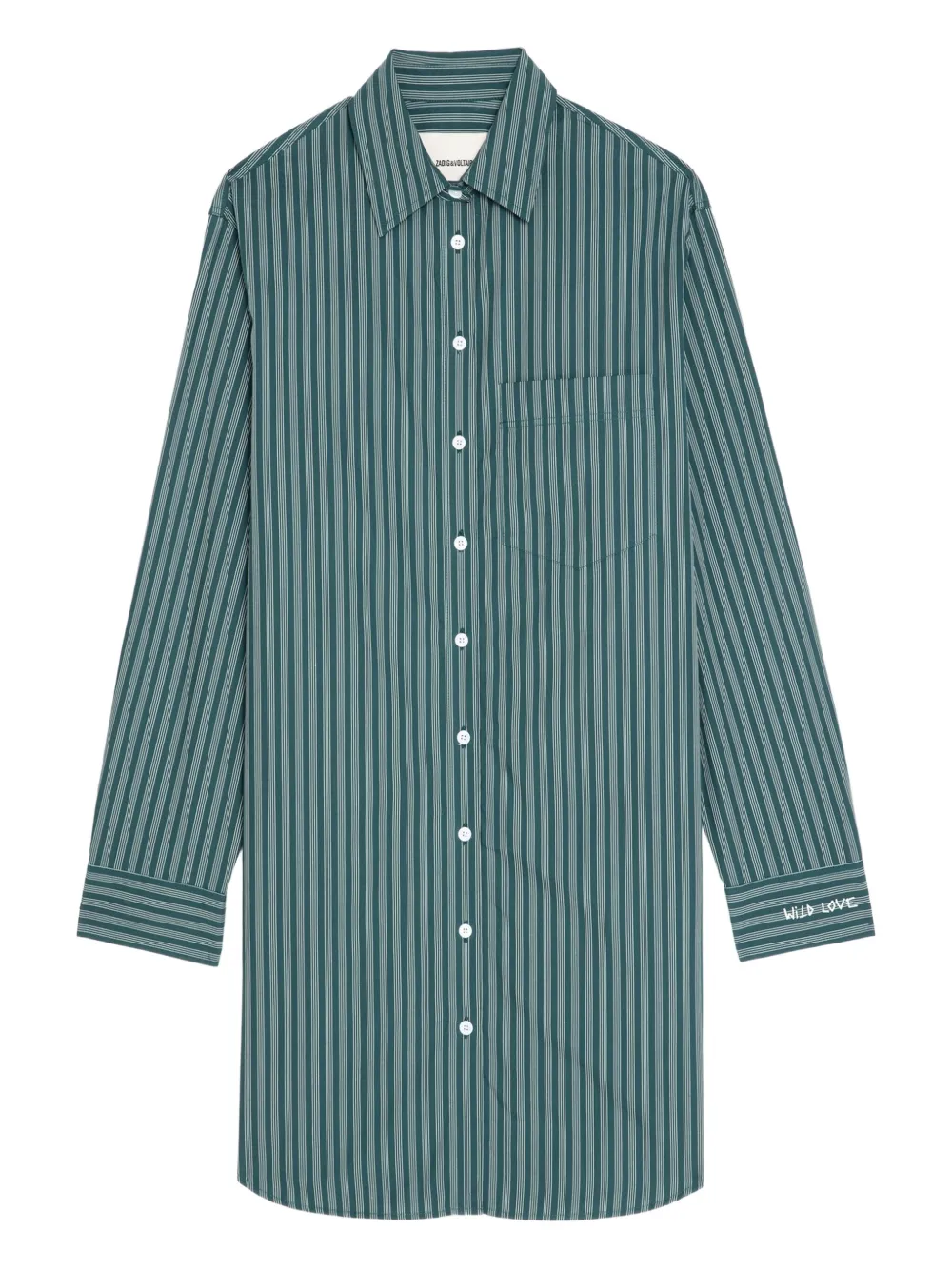 Zadig&Voltaire Rorning striped long-sleeve shirt mini dress