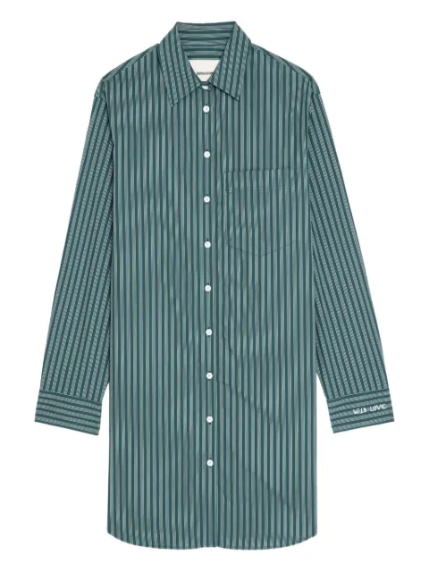 Zadig&Voltaire Rorning striped long-sleeve shirt mini dress