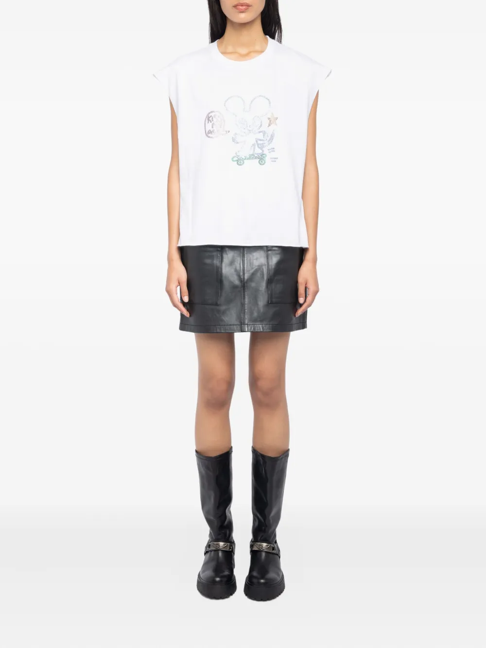 Zadig&Voltaire Cloe cotton tank top Wit