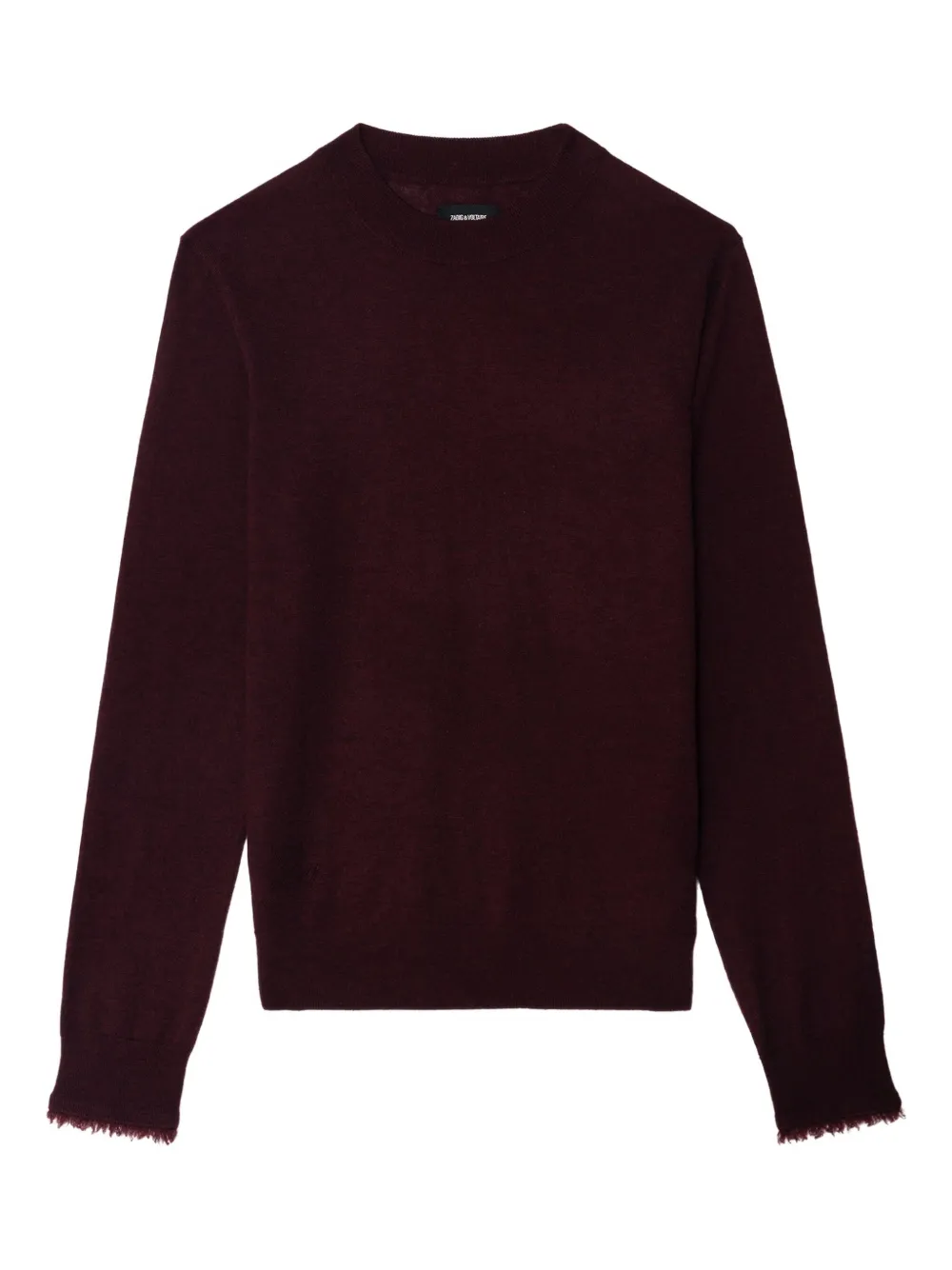 Zadig&Voltaire Ivy frayed-cuffs crew-neck sweater