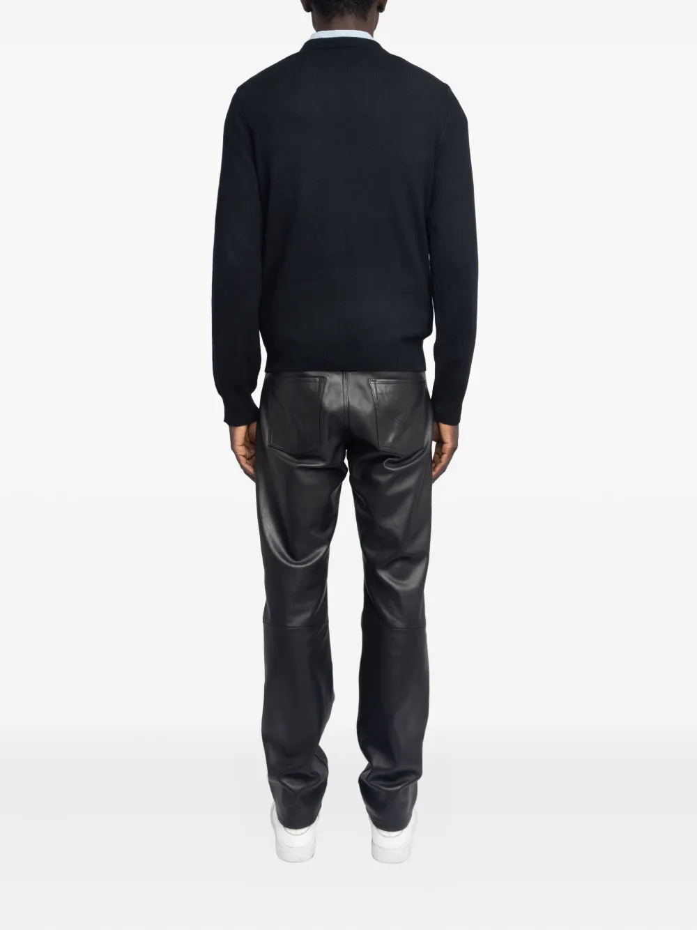 Zadig&Voltaire Wollen trui met geborduurd hart Zwart