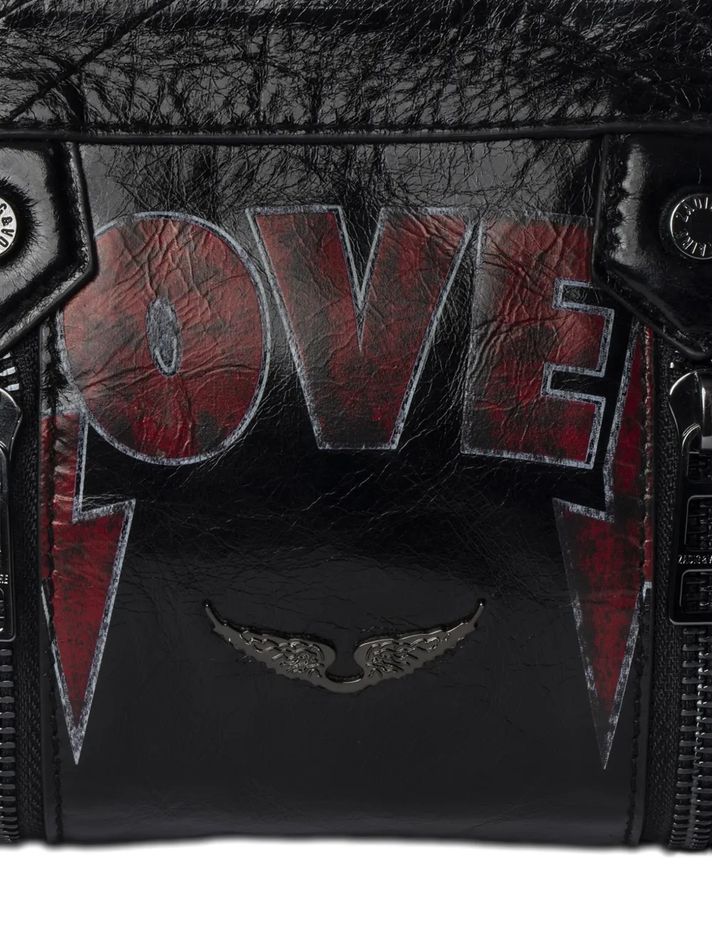 Sunny Mood Punk embellished leather shoulder bag