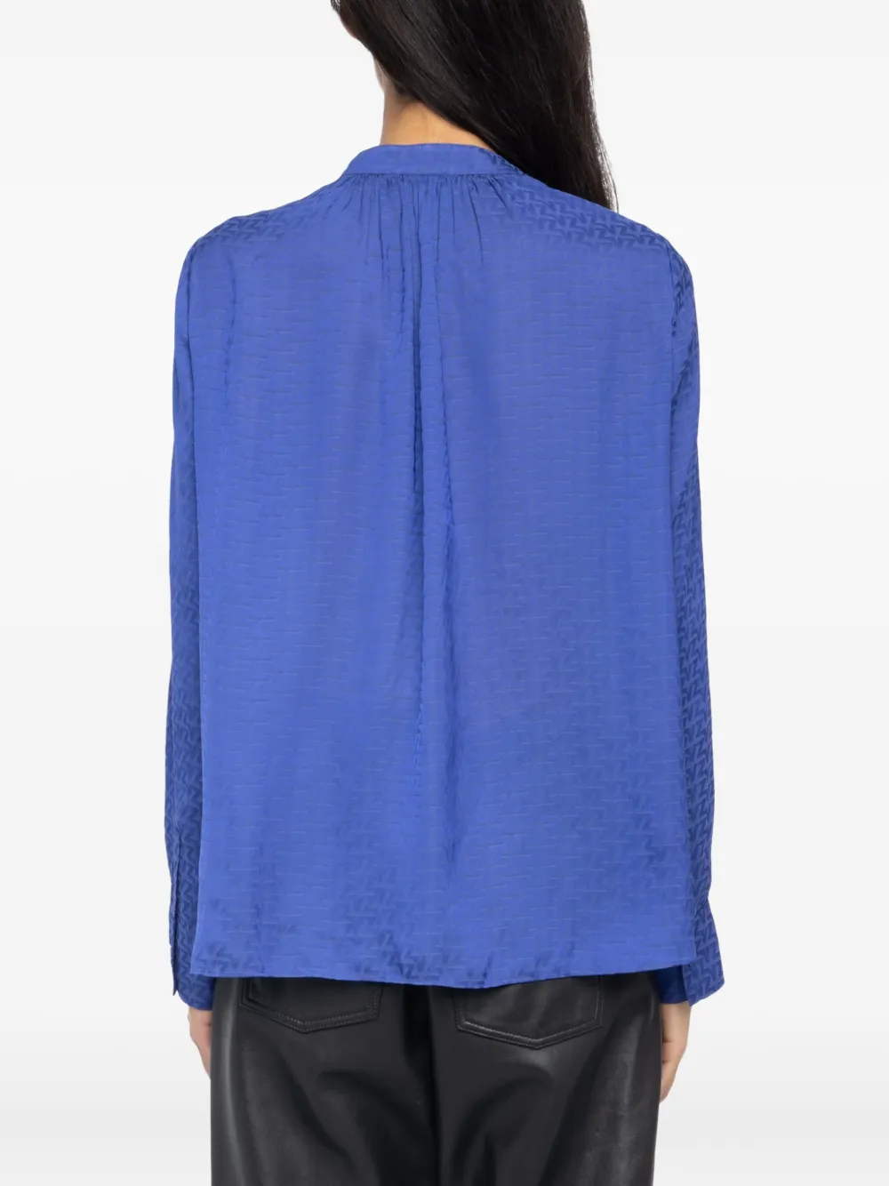 Zadig&Voltaire V-neck long-sleeve top - Blauw