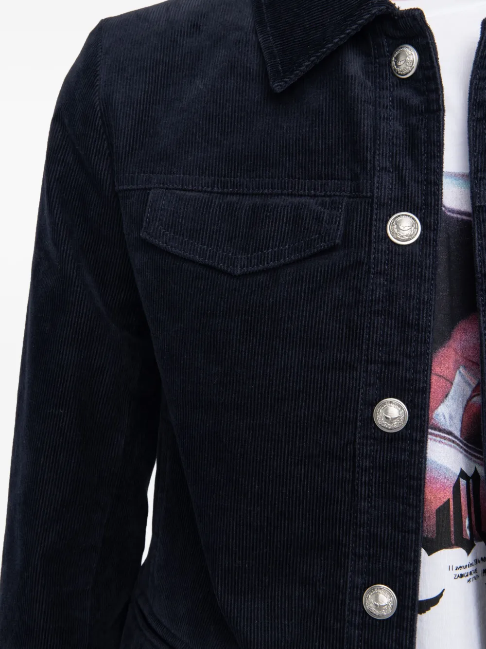 Zadig&Voltaire Liam corduroy jacket Blauw