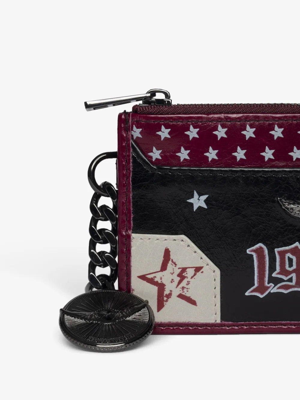Zadig&Voltaire Sunny Card Punk wallet Zwart