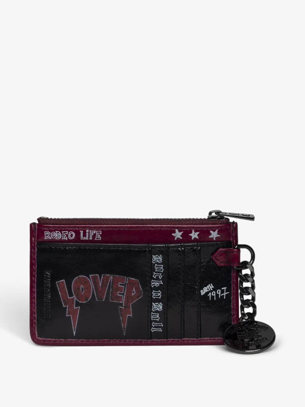 Zadig&Voltaire Sunny Card Punk wallet Zwart