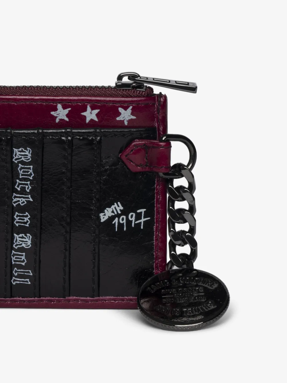 Zadig&Voltaire Sunny Card Punk wallet Zwart
