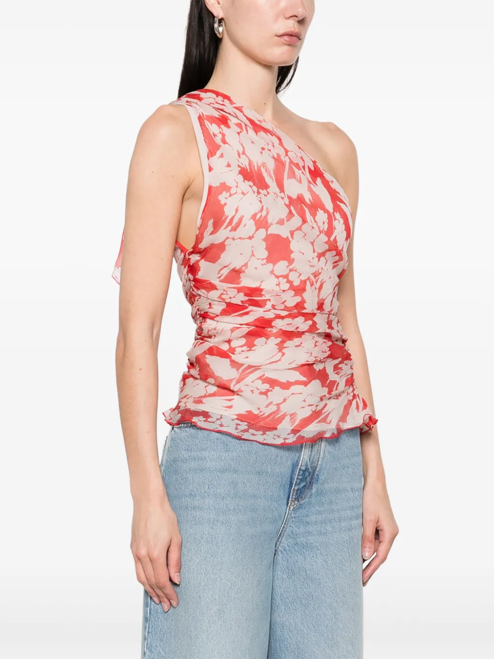 Victoria Beckham Asymmetrische top Rood