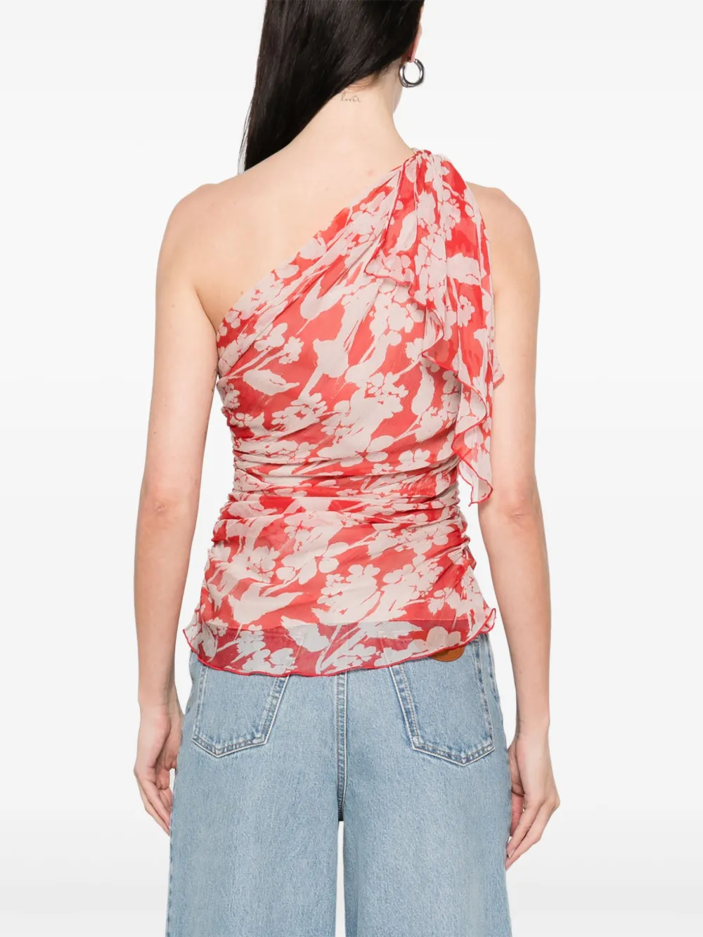Victoria Beckham Asymmetrische top Rood
