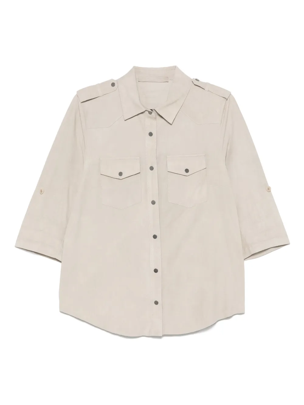 Salvatore Santoro Suède blouse Grijs