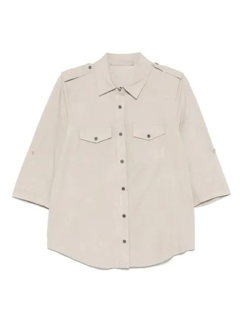 Salvatore Santoro suede shirt