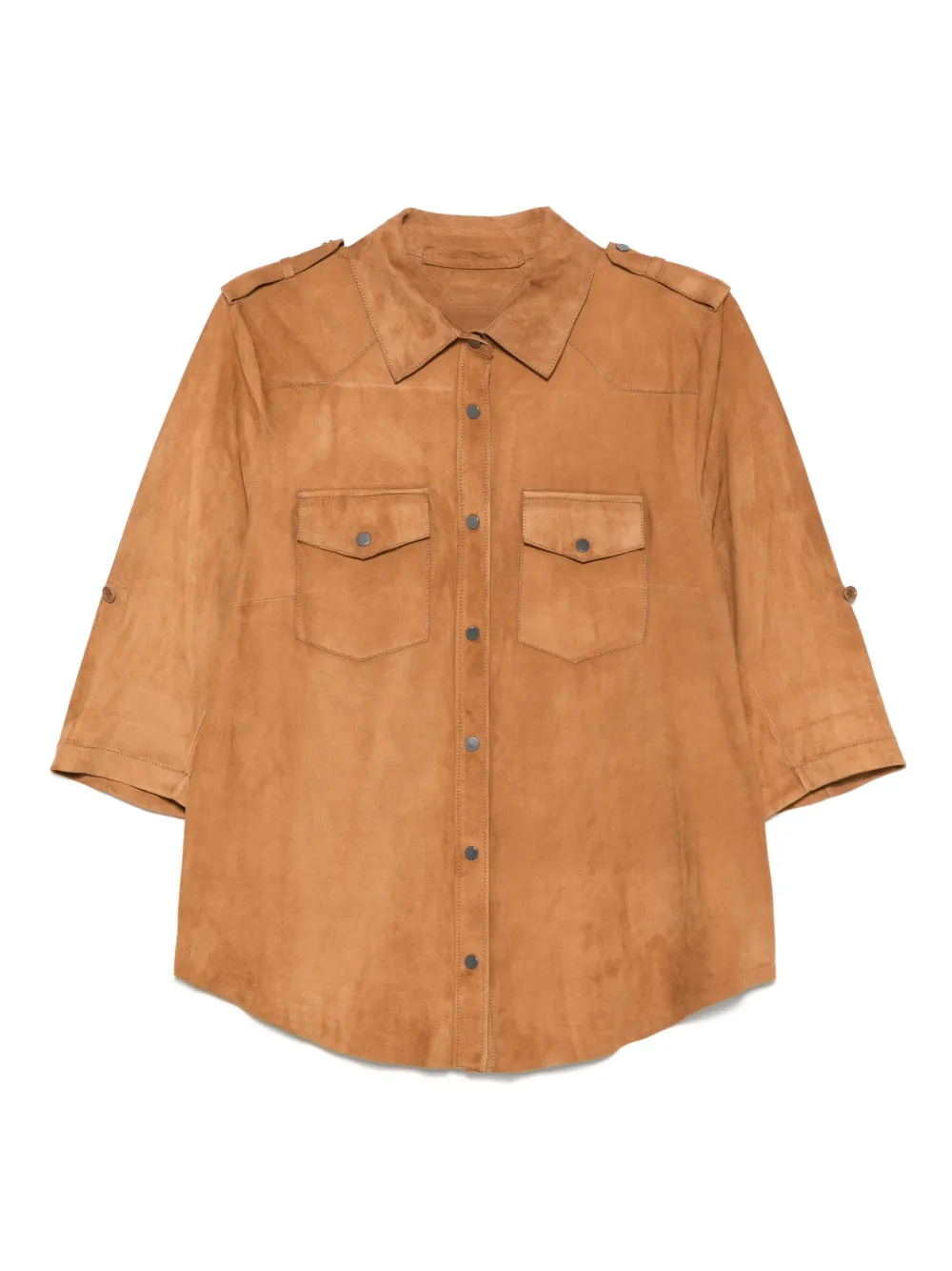 Salvatore Santoro Suède blouse Bruin